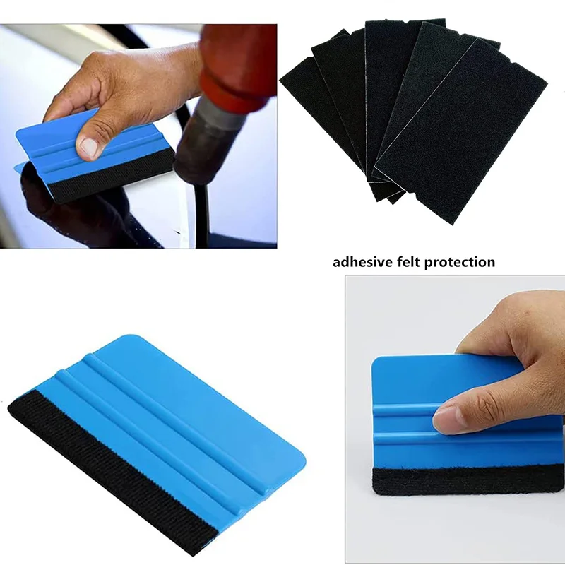 15Pcs Felt Cloth for Vinyl Film Scraper Car Wrap Fabric Felt Cloth for Carbon Fiber Hard Card Squeegee Window Tint Scraper 6