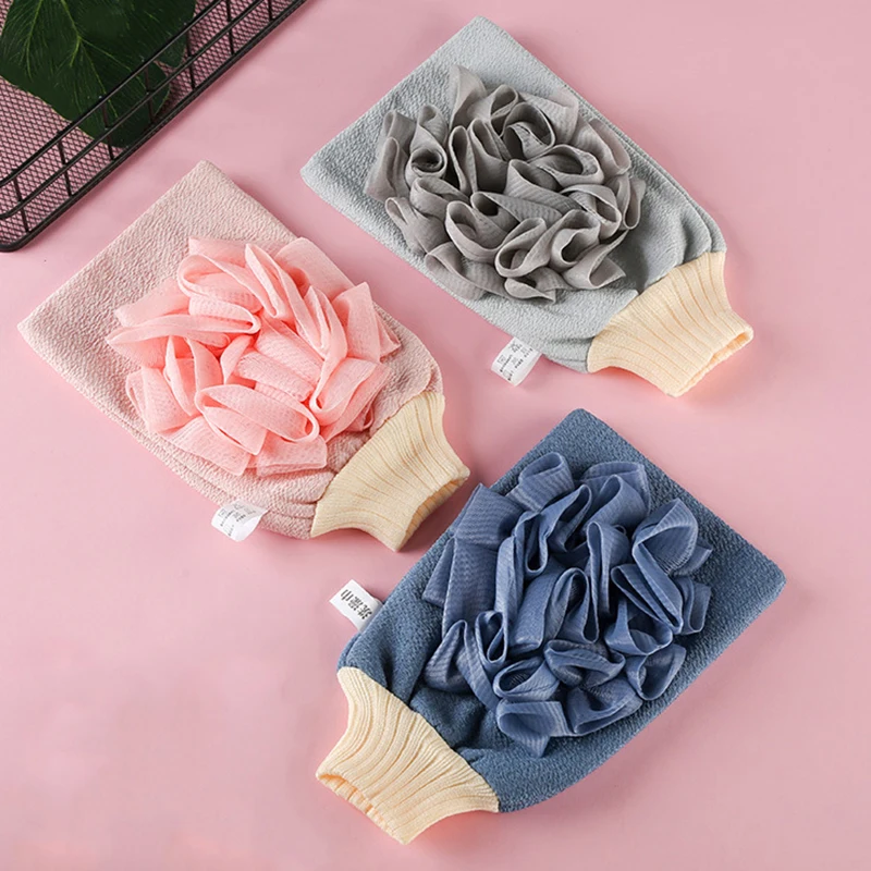 

Exfoliating Washcloth Back Scrubber Bath Shower Towel Multi-Function Double-Sided Soft Painless Foam Gloves Bathroom Supplies