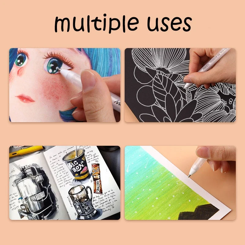 Art Marker Pens Gel Pen Waterproof for Sketching Drawing Graffiti