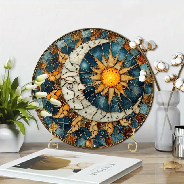 Spring Aluminum Sign Sun And Moon Theme Decoration Faux