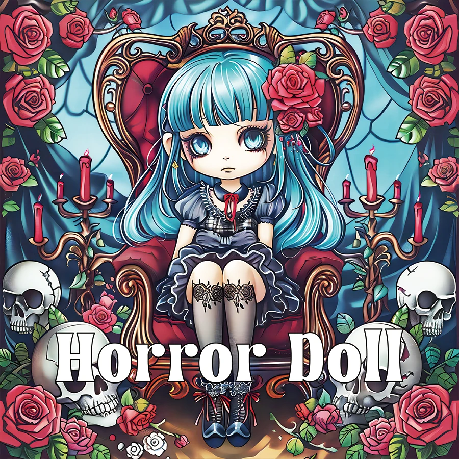 Horror Doll Coloring Book: Stress-Relief Graffiti Art