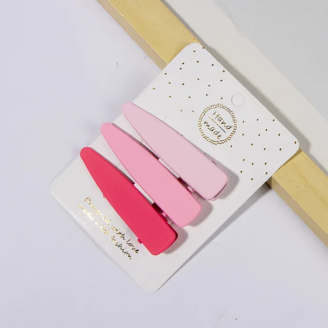 Metal Geometric Hair Clip Solid Colorful Girls Hairpins 3pcs/Set Elegant Star Round Barrette for Women Fashion Hair Clips 2022 17