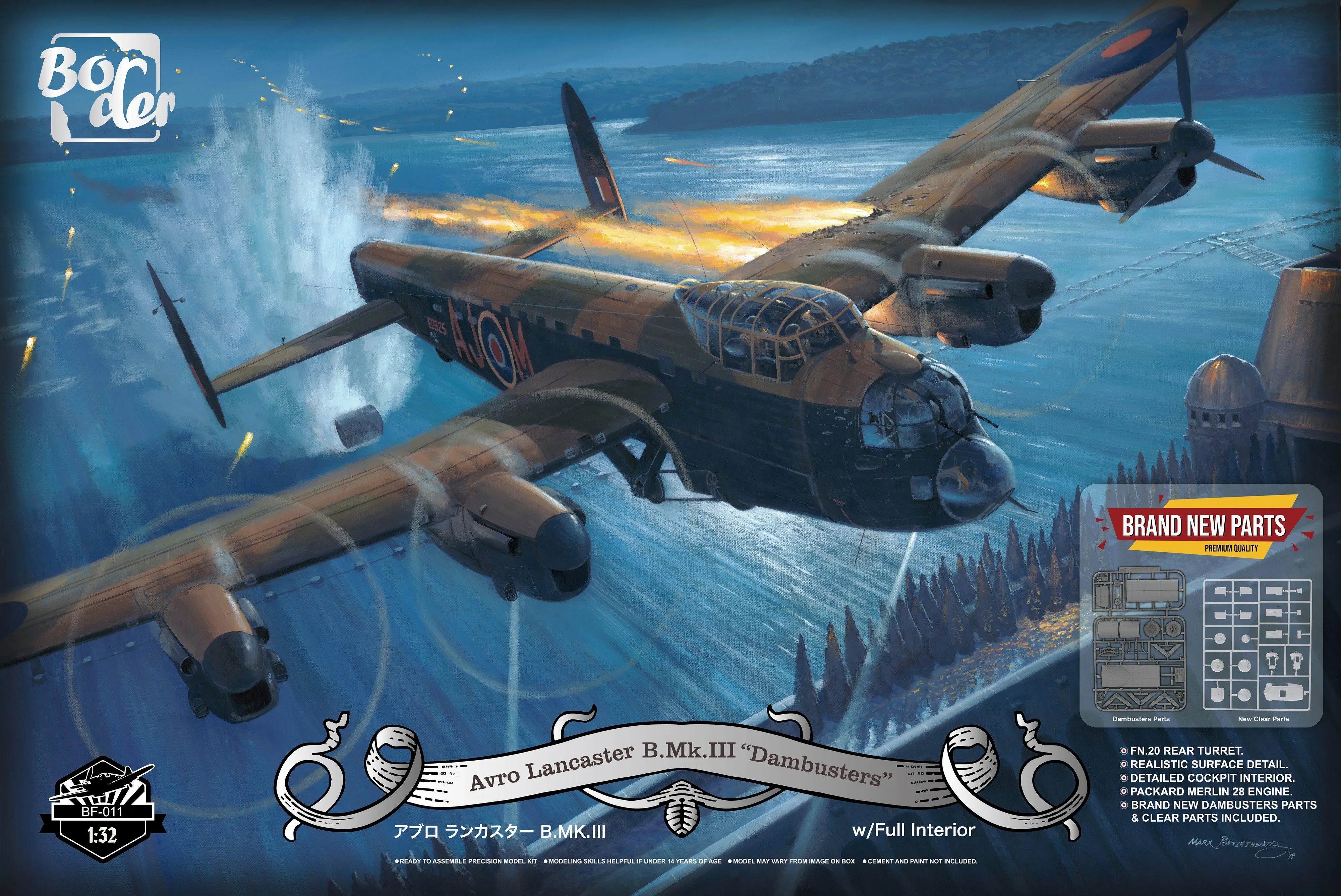 Border 1/32 Bf-011 Avro Ranger B.Mk.Iii "Dambusters" Con Interni Completi