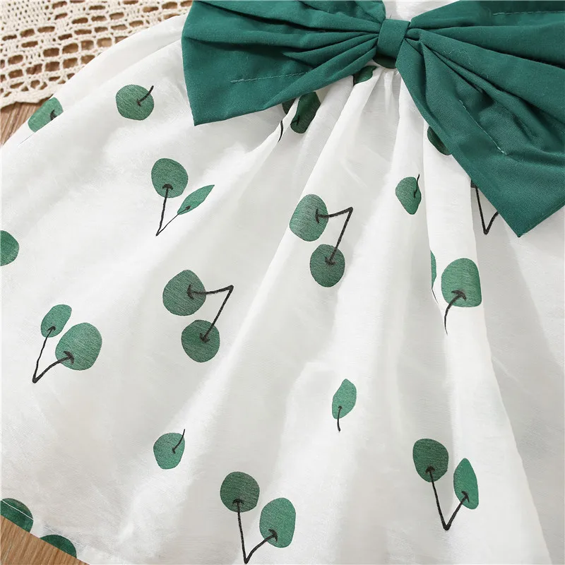 فستان بناتي صيفي كرز + قبعة