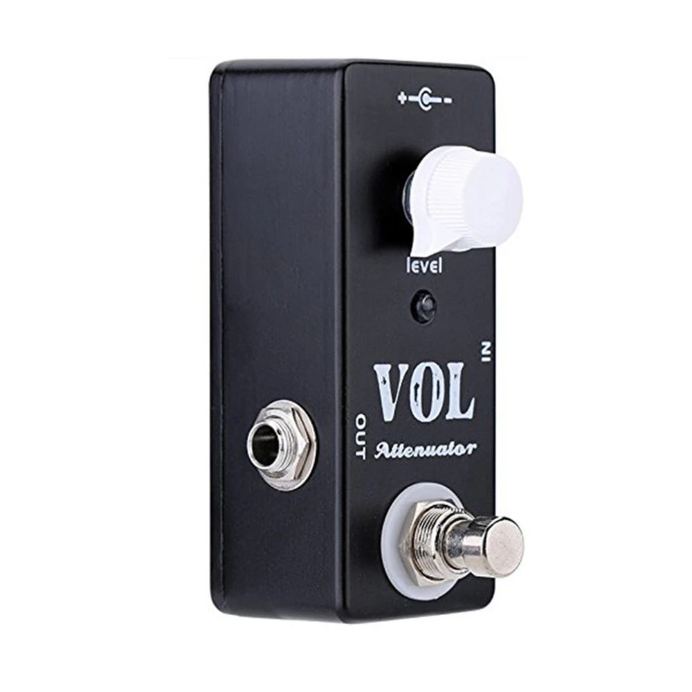 MOSKYAUDIO 효과 프로세서 VOL 감쇠기 왜곡 기타 페달 풋 스위치, 일렉트릭 기타 베이스 패시브 풀 메탈 쉘