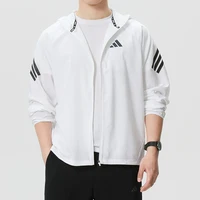 Adidas Veste à capuche tissée pour homme, vêtements de sport, course à pied, entraînement physique, veste décontractée coupe-vent Kq8061 2