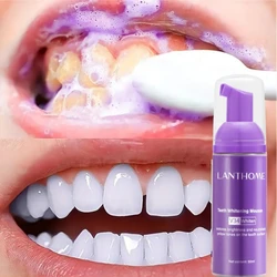 New 50ml Whitening Toothpaste Mousse V34 Teeth Cleaning Yellow Teeth Bleach Removal Tooth Stains Oral Care Cleaning Hygiene 2023