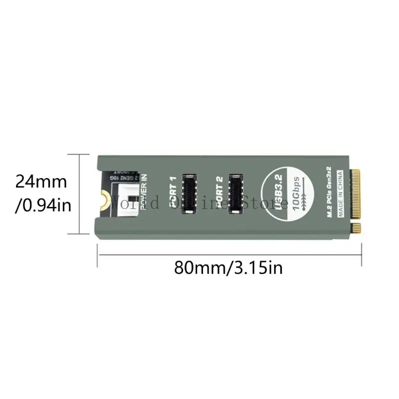 USB 3 2 M.2 NVMe-이중 유형 E 10G 포트 어댑터 카드 빠른 데이터 전송 87HC