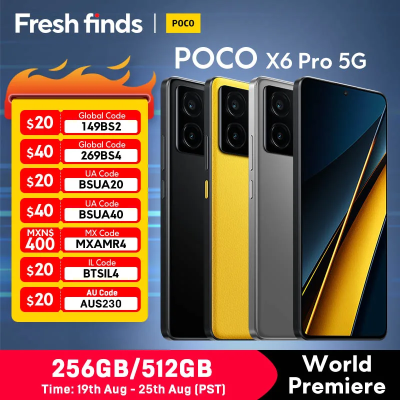 POCO-X6-Pro-5G-Global-Version-Smartphone-Dimrespondable-8300-Ultra-6-67 ...