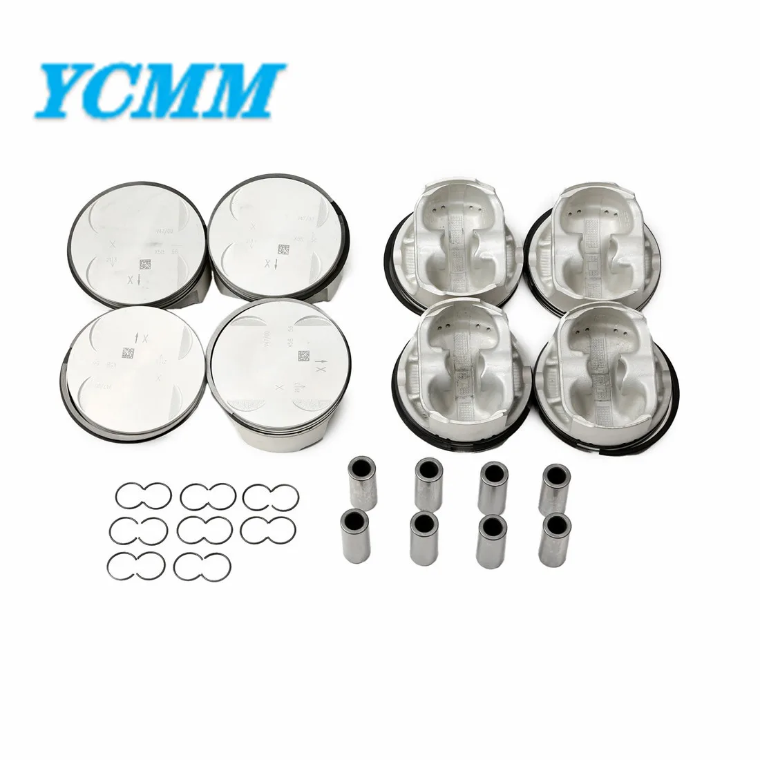 8x Pistons & Ring Kit M273.961/963 5.5L 98.00mm 22mm A2730302117 
