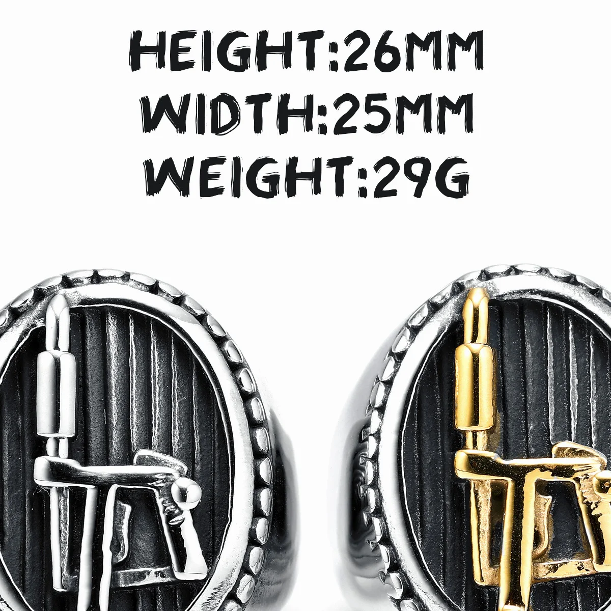 Tattoo Machine Men Rings 316L Stainless Steel Street Barbershop Tattoo Artist Rap Rock Party for Friend Couple Jewelry Best Gift 5