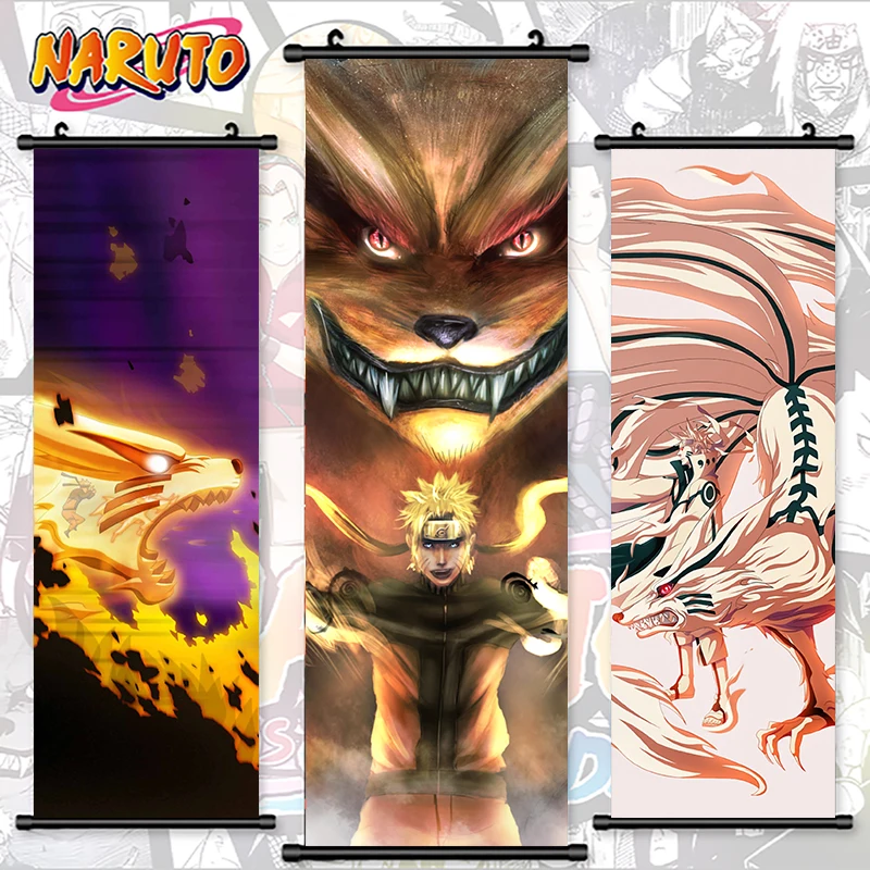 

Wall Artwork Anime Canvas Uzumaki Naruto Scroll Hokage Picture Umaki Print Uchiha Sasuke Poster Hanging Painting Gai Home Decor