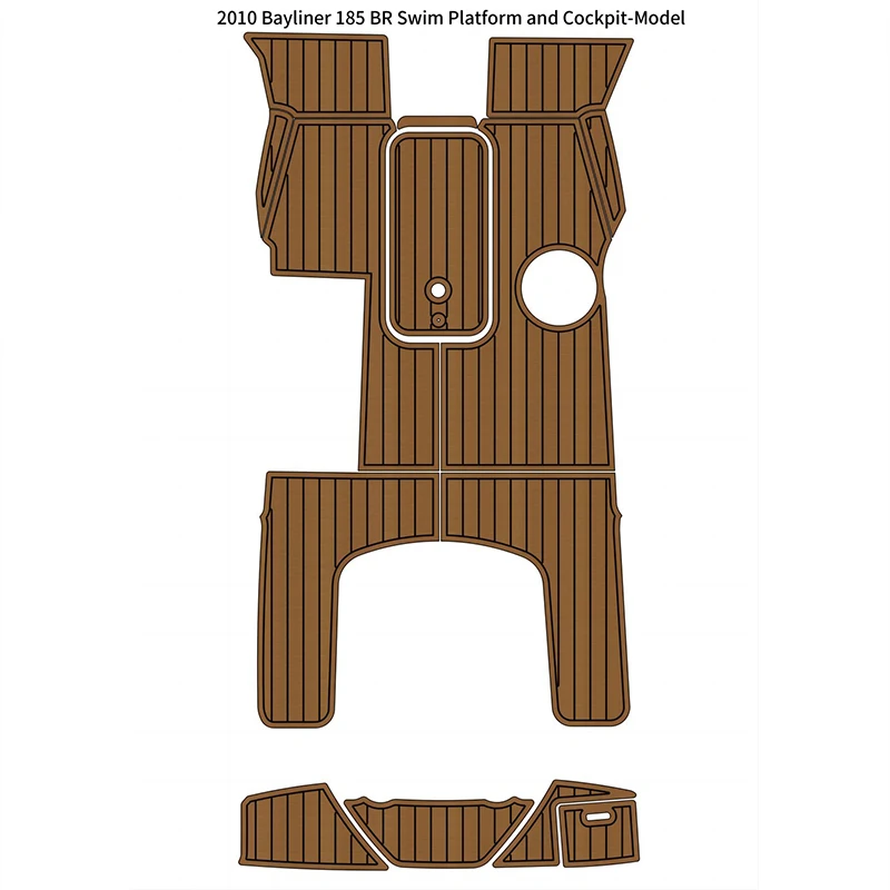 

Maxum 270 CR Cruiser Swim Platform Cockpit Pad Boat EVA Faux Teak Deck Floor Mat