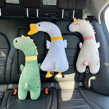 Car Seat Shoulder Pad with Cartoon Pet Design for Children To Prevent Strangling and Sleep Aid Travel Accessories Car Pillow 1