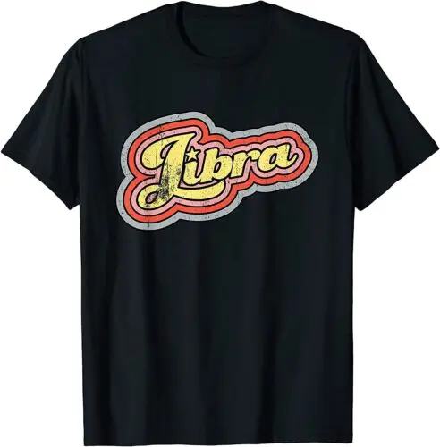 

Новая ограниченная серия ретро весы Зодиака Весы сентябрьского октября футболка на день рождения