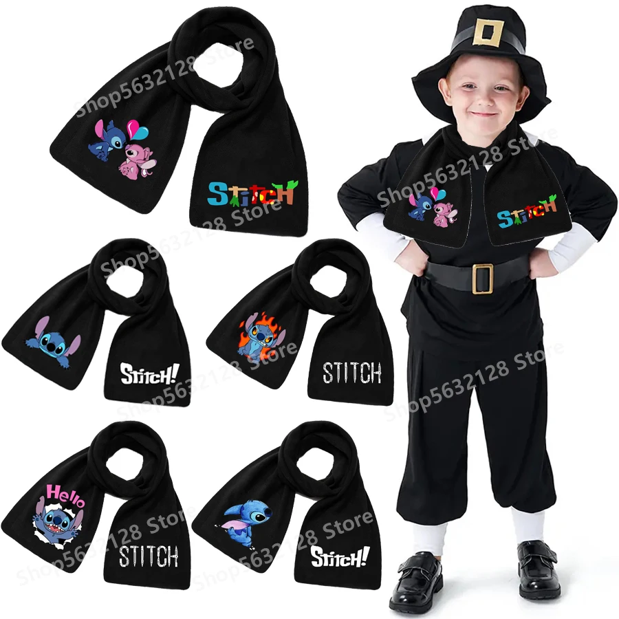 

Stitch Disney Autumn Winter Scarf for Kids Anime Stich Warm Blanket Wraps Thick Soft Bufanda Warm Windproof Scarf Children Gift