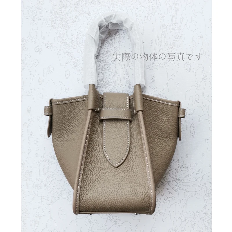 Genuine leather small handbag cow leather mini bucket bags real leather mini trapeze Bags for women GUANG DONG Province