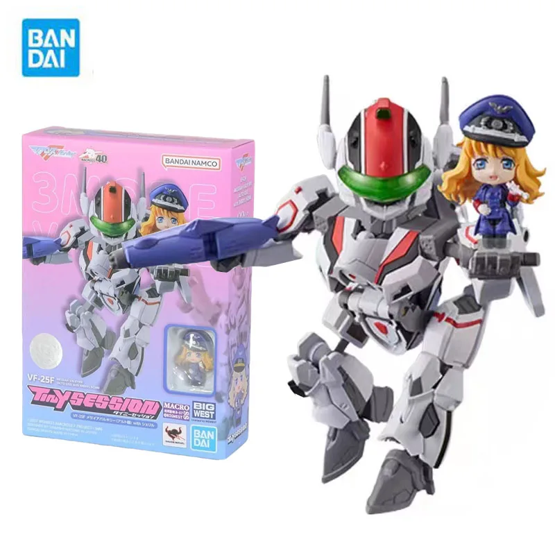 

Bandai Genuine Model MACROSS DELTA Finished Model Kit TINY SESSION Series VF-25F Anime Action Figure for Boys Collectible Toy