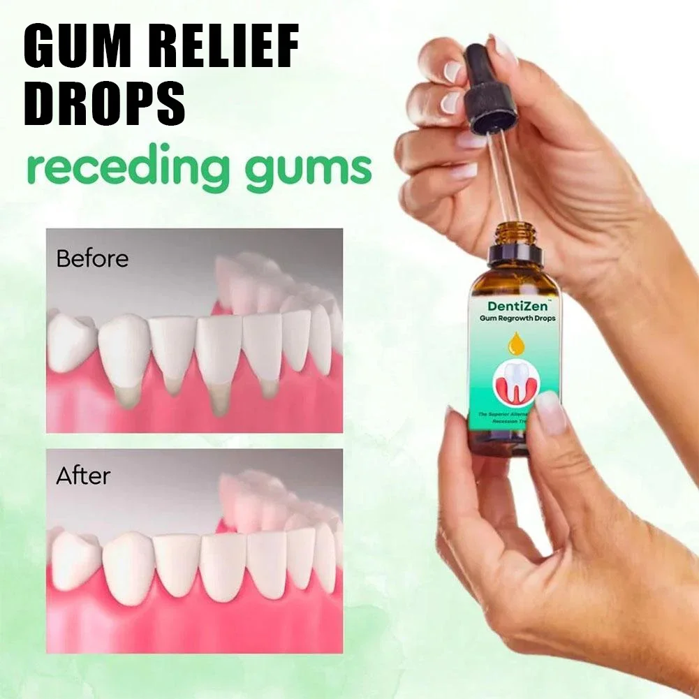 

New Gum Regrowth Drops Relieve Mouth Periodontal Gum Bleeding Pain Treatment Bad Breat Antibacteria Oral Clean Care 30ml