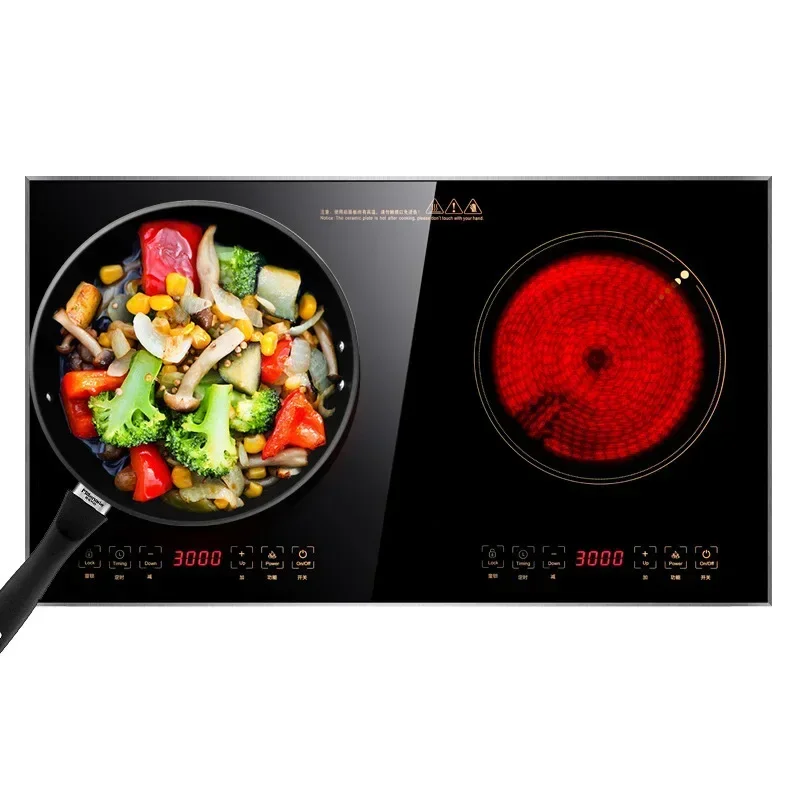 6000W Radiant Cooker Double Stoves Household High Power 3000W*2 Electric Cooking Machine Light Wave Stove Electric Cooker 6