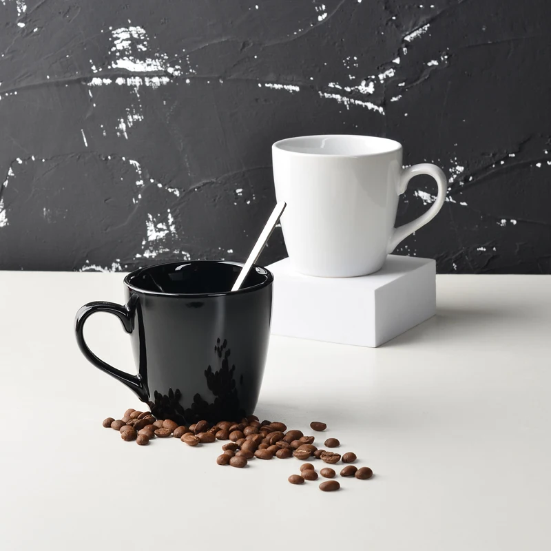 Umlaca Ceramic Coffee Mug with Lid Porcelain Coffee Cup Splash Proof Teacup Hot  Drink Tumbler Tazas Cork Bottom 13OZ Coffeeware