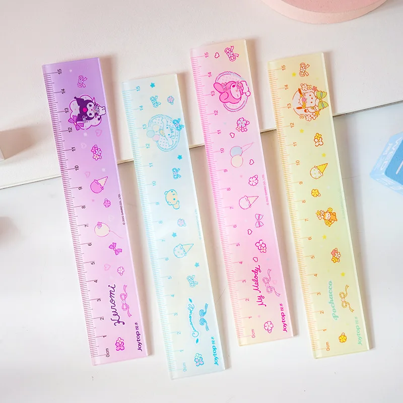 20 pc/lot Sanrio Kawaii 동물 자 15 cm 측정 직선 자 자 그리기 도구 홍보 문구 선물 학교 용품
