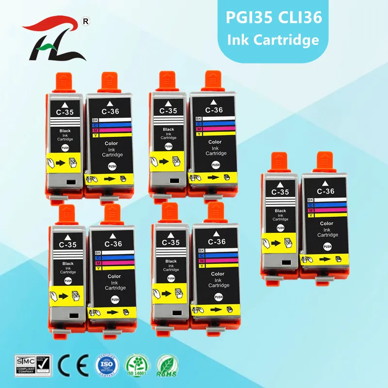 

Compatible Ink Cartridge PGI35 CLI35 for Canon PIXMA IP100B/IP100/IP100 with battery/mini260/320