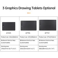 VINSA T1161 Graphics Drawing Tablet Ultra-thin Art Creation Sketch with Battery-free Stylus 8 Pen Nibs 8192 Levels Pressure 6