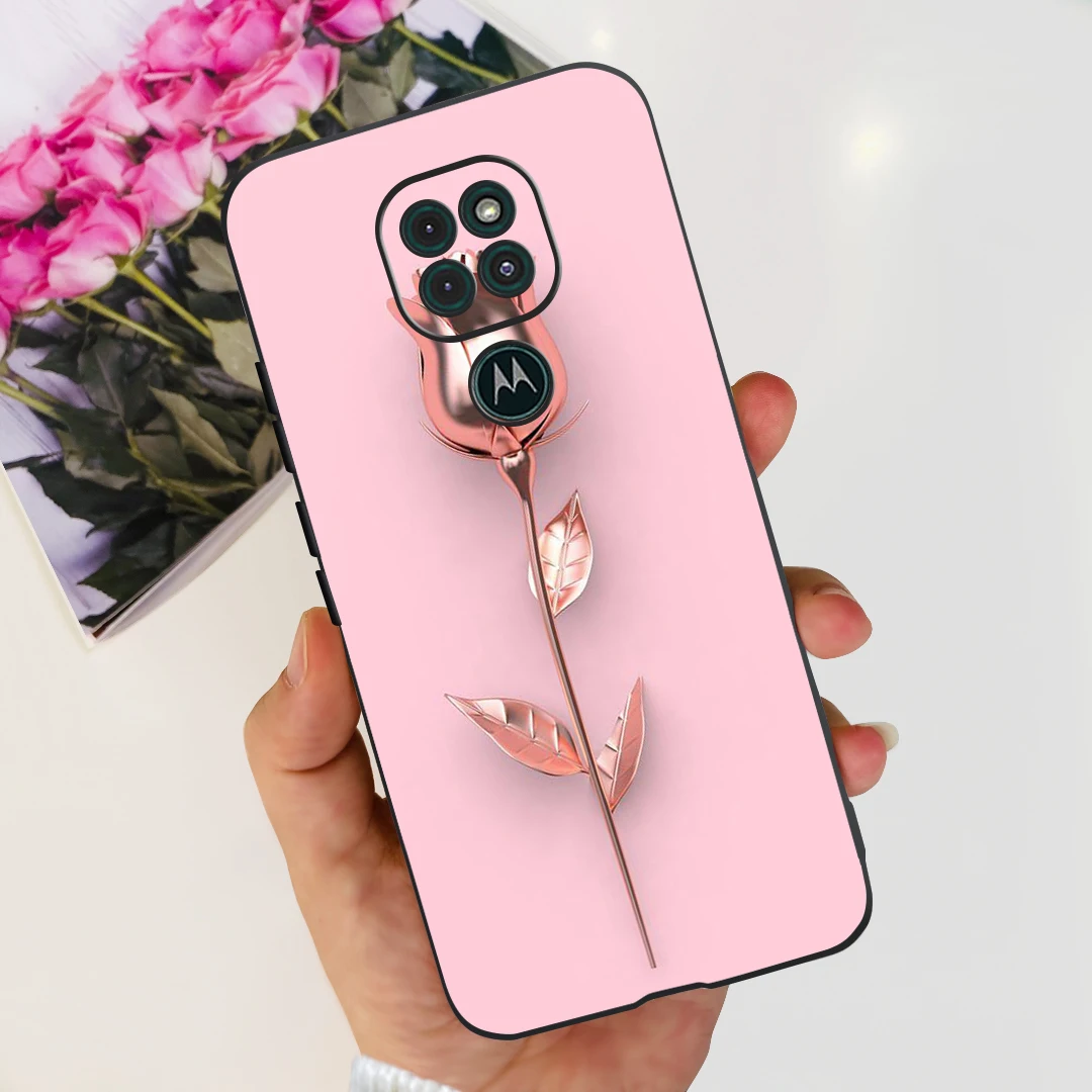 Cute Cat Cartoon Painted Soft Silicone Phone Case Cover - Compatible with Motorola Moto G9