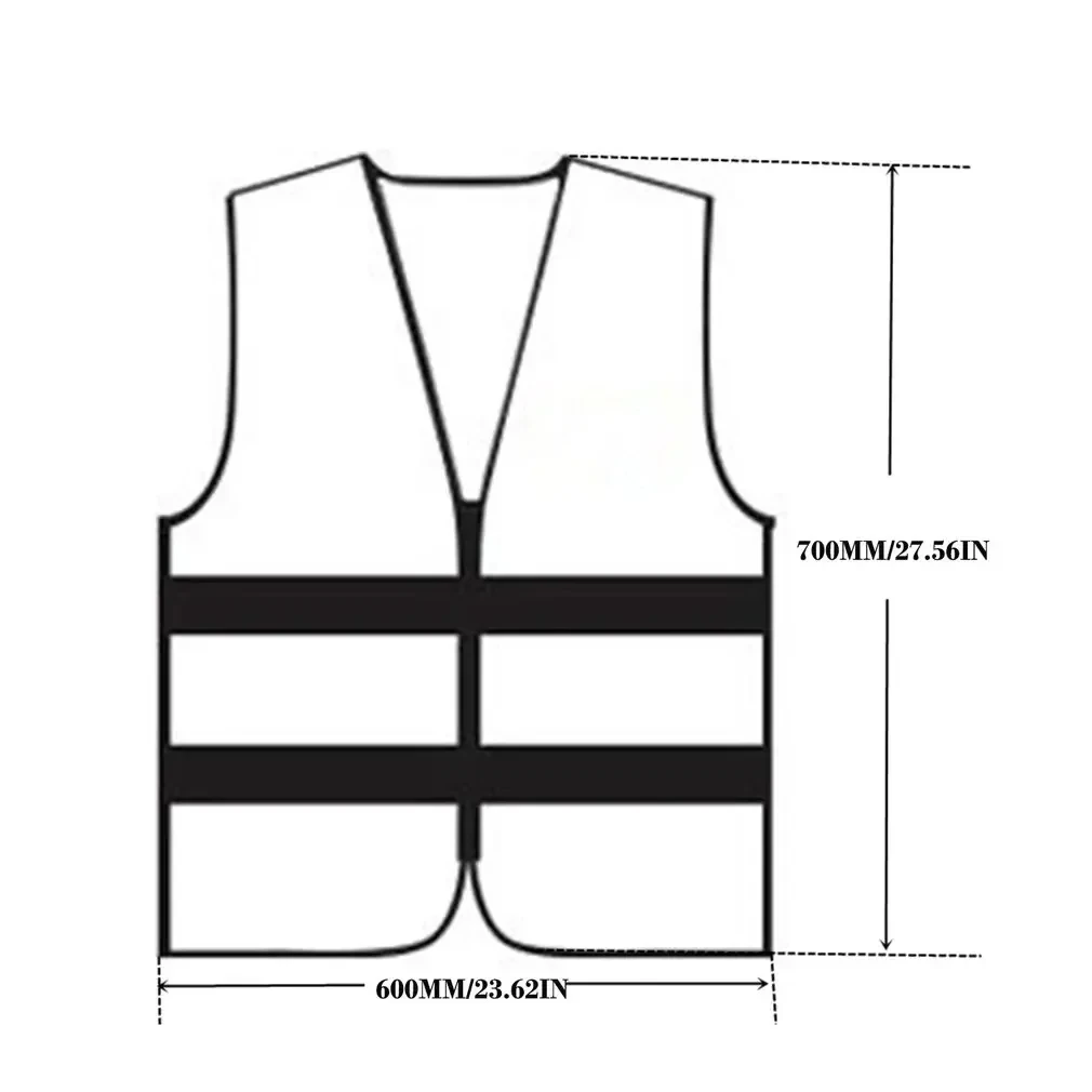 Reflective Vest Safety Vest High Visibility Vest Safety High Visibility Reflective Vest Adjustable For Running Cycling Sports Traffic Night Outdoor