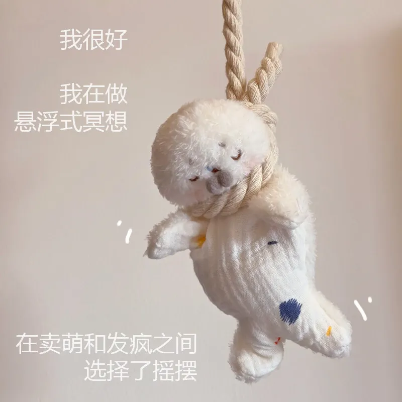 귀여운 펜던트 카와이 물개 인형 장난감 재미있는 떠다니는 명상하는 물개 봉제인형 펜던트 여자친구와 아이들에게 적합한 선물