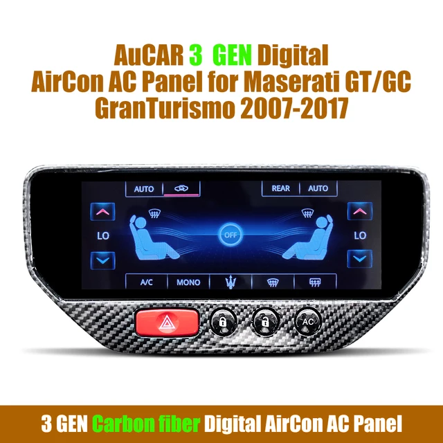 Aucar 3世代デジタルエアコンac/cパネルマセラティgt/gcファイバー 