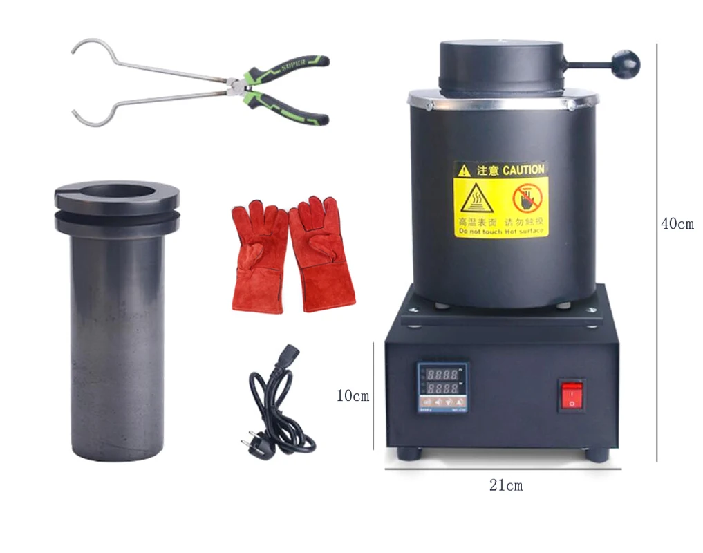 Metal Melting Furnace With Graphite Crucible Gold Silver Copper