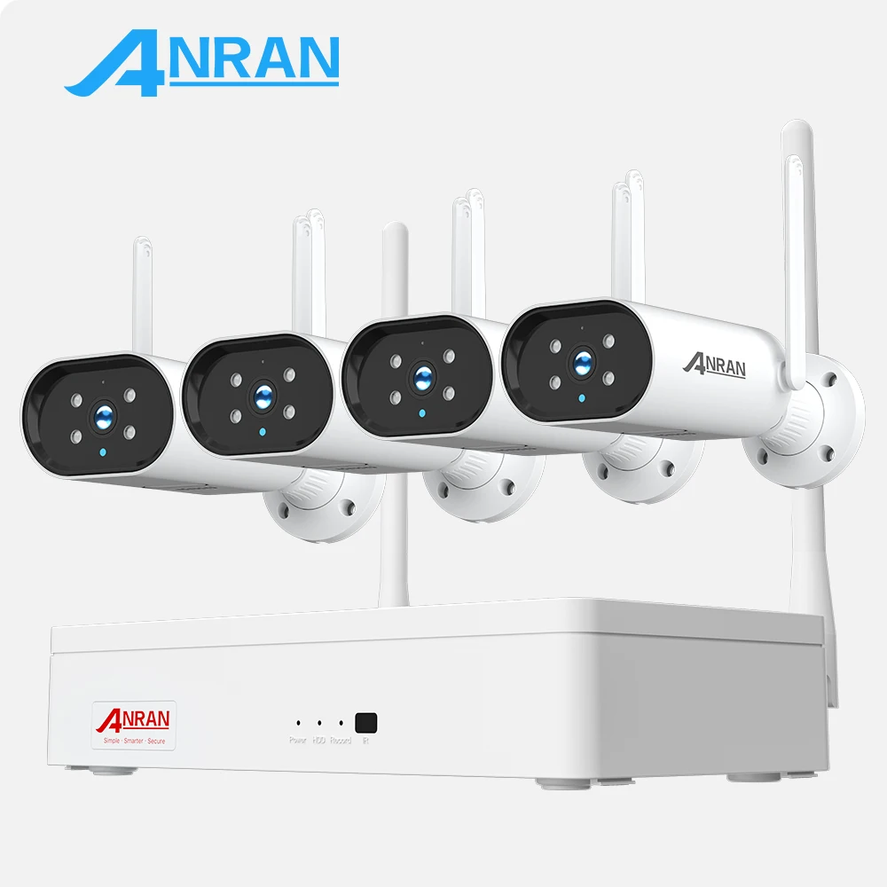 ANRAN 1296P Wireless Security CCTV System Wifi Surveillance Camera Kit 8CH NVR HD Video Two Way Audio Infrared Night Vision Set
