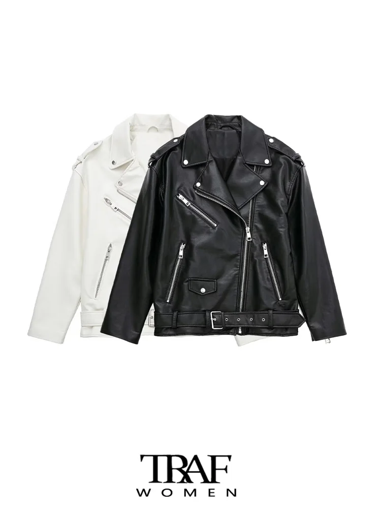 Cazadora Mujer Allegra K Chamarra De Piel Sintu00e9tica Con Cierre