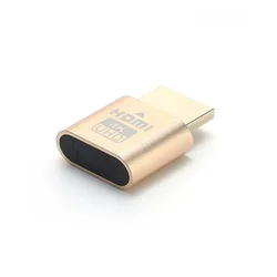4K HDMI Virtual Display Dummy Plug Adapter - Universal System Support (1pcs golden)