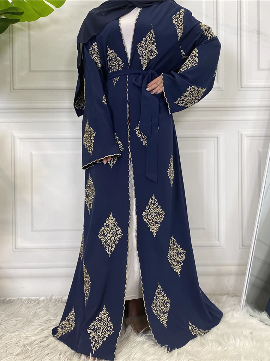 Modest Abaya Ramadan Dubai Robe Femme Musulmane Turkey Kaftan Islamic Clothing Muslim For Women Kimono Caftan Marocain Cardigan - Image 4
