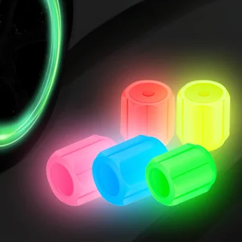 4pcs 6 Colors Luminous Tire Valve Caps 1