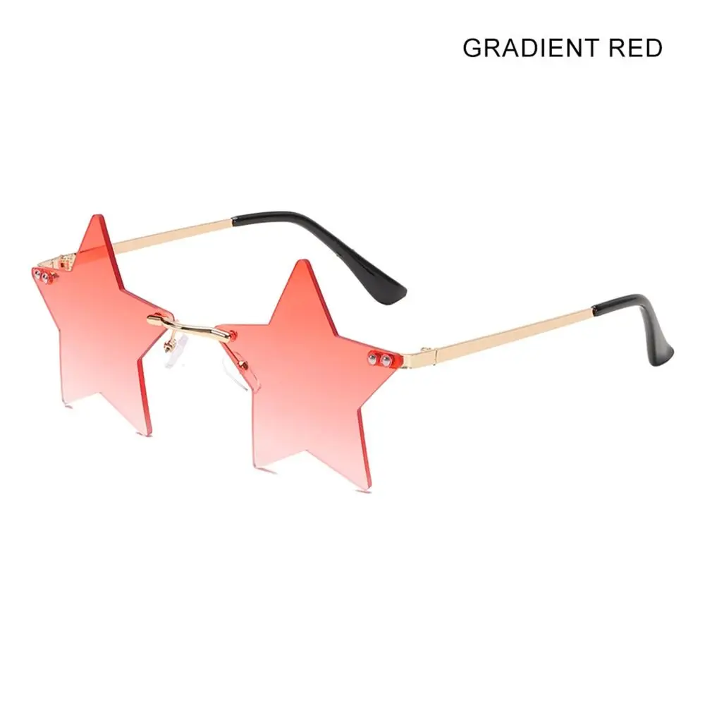 Pentagram Gradient Rimless Sunglasses - Trendy UV400 Star-Shaped Eyewear