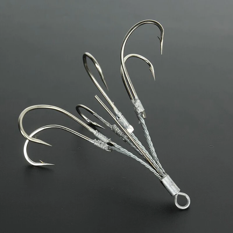 

Fishing Hooks 6 Claw High Carbon Steel Treble Hooks Fishhook Super Sharp Fishing Grappling Hook Fishing Gear Tackle Fishhook