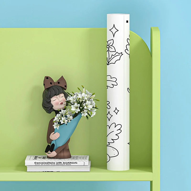Coloring Paper Roll Graffiti Scroll Paper-cut Drawing Roll DIY Color Filling Paper for Kids Painting Paper 3 Meters 4