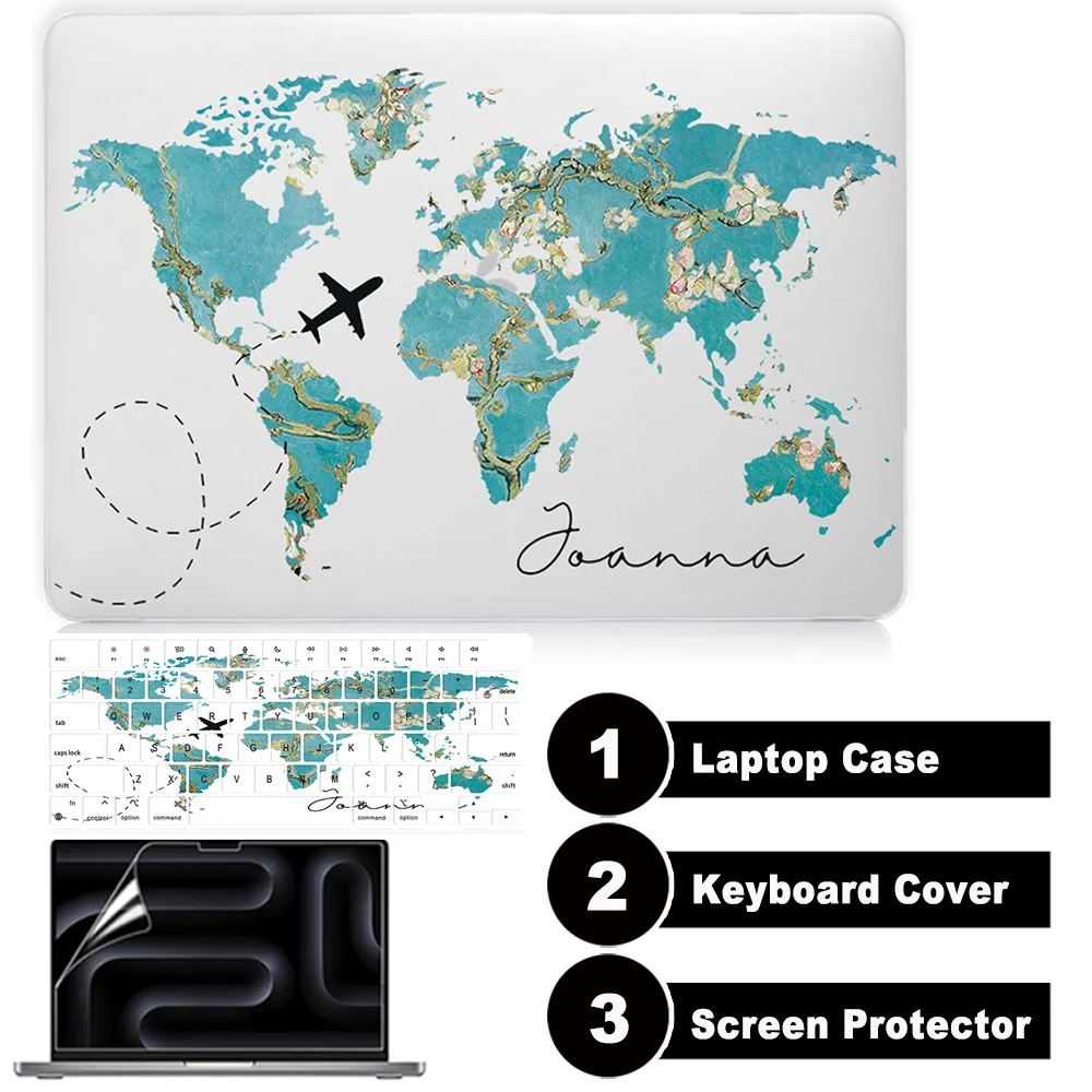 Ultra Thin Matte Laptop Case with Keyboard Cover and Screensaver