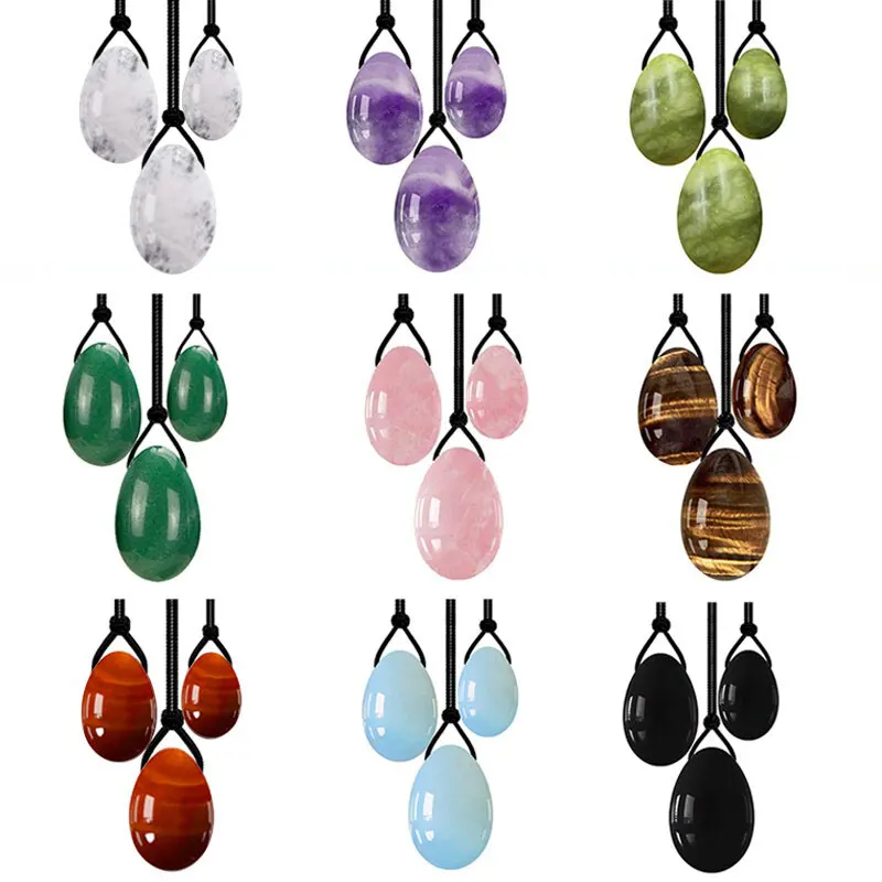 Ball massager massage tool 3pc natural jade yoni massager women vaginal firming yoni eggs