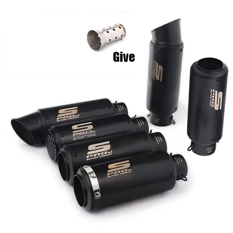 ท่อไอเสียรถจักรยานยนต์สากลขนาด 51/60 มม. ท่อไอเสียตรงเหมาะสําหรับโครงการ GP รถจักรยานยนต์แข่ง Yamaha Honda 1