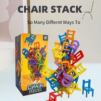 24pcs 2.36-Inch Stacked Chairs Building Blocks Stacked Chairs Parent-Child Gatherings Interactive Stress Relieving Random Shapes 1