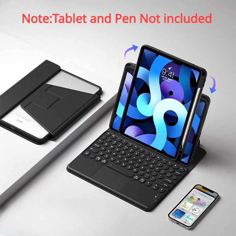 Magnético Bluetooth Touchpad Case Teclado 360 Tampa Rotativa para Samsung Galaxy Tab s9 s8 Ultra 14.6