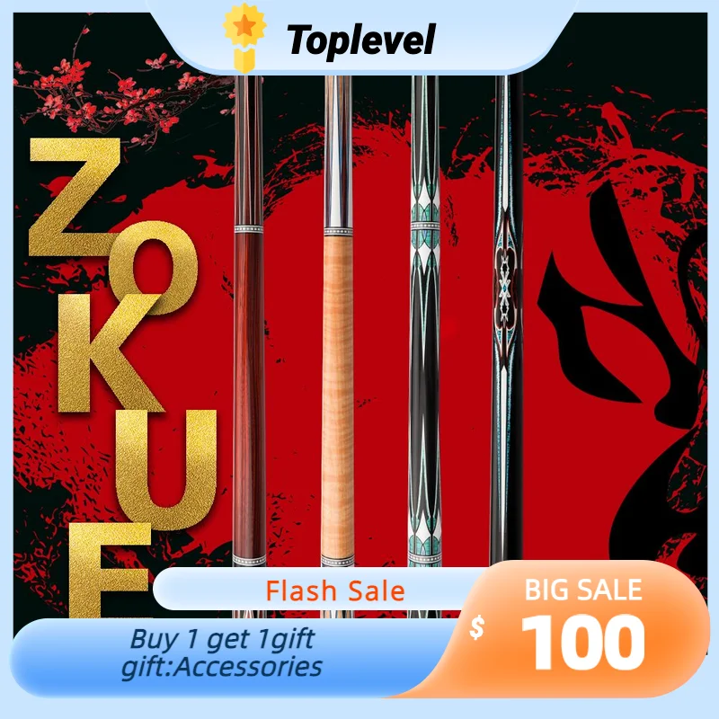 Zokue Billiard Cue Korean 3 Cushion Cue Carom Cue Taper 12mm Skyfay