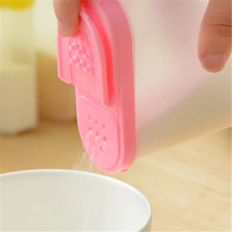 250ml Plastic Food Seasoning Container Kitchen Spice Boxes Jar Double Lid Cereal Condiment Bean Storage Bottle Container 6