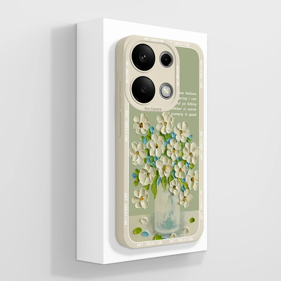 Beautiful Flower Liquid Anti-Fall Phone Case