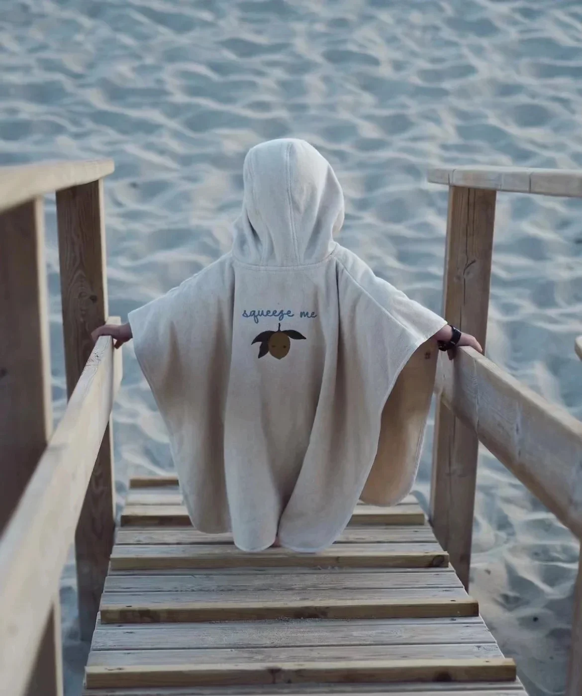 Konges Slojd Baby Boys Flannel Bathrobe Towel Kids Soft Bath Robe Nightgown Girls Cherry Lemon Cotton Hooded Bath Towel Pyjamas 5